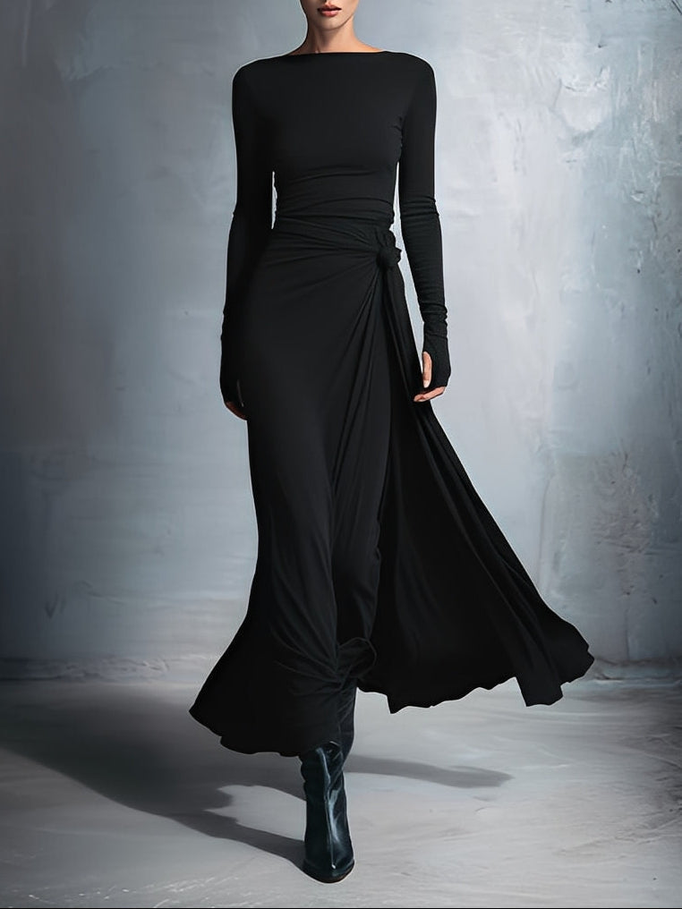 Vittoria · Vestido largo con nudo lateral