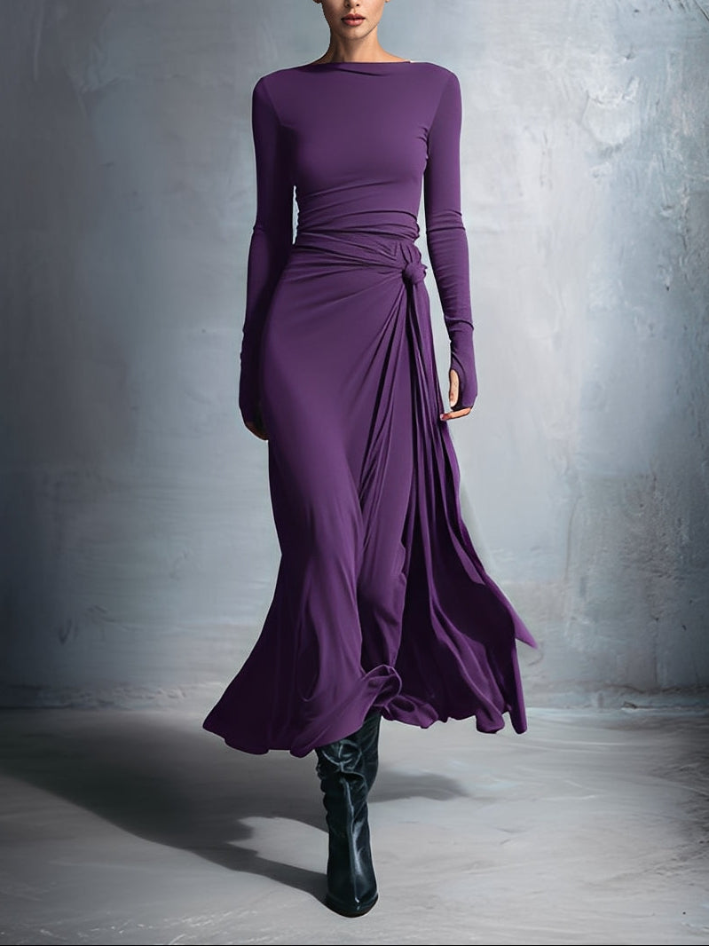 Vittoria · Vestido largo con nudo lateral
