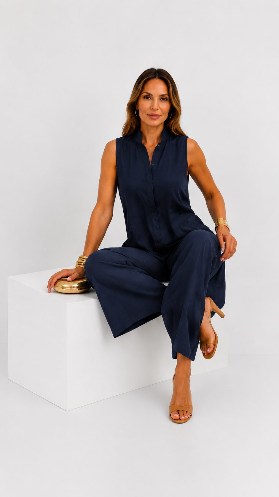 Claire | Jumpsuit Elegante de Lino, Corte Amplio y Cómodo