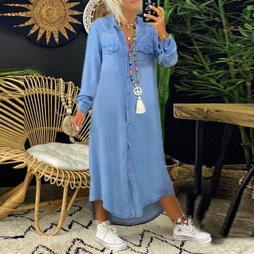 Adeline | Vestido Camisero de Mezclilla