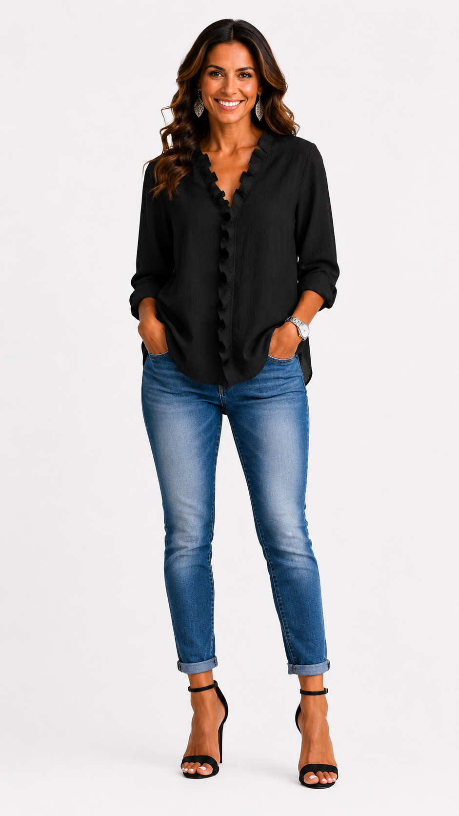 Beatrice | Blusa fruncida de cuello en V