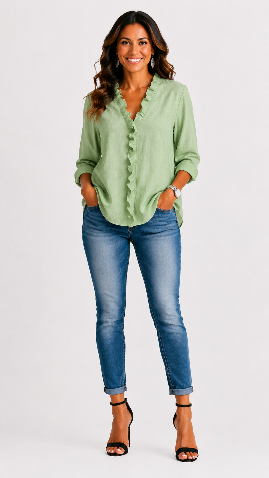 Beatrice | Blusa fruncida de cuello en V