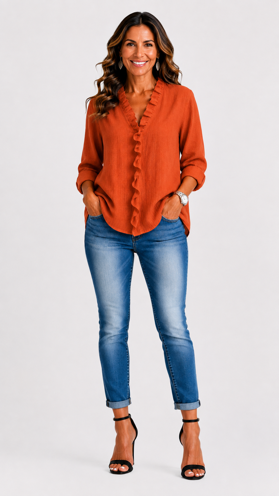 Beatrice | Blusa fruncida de cuello en V