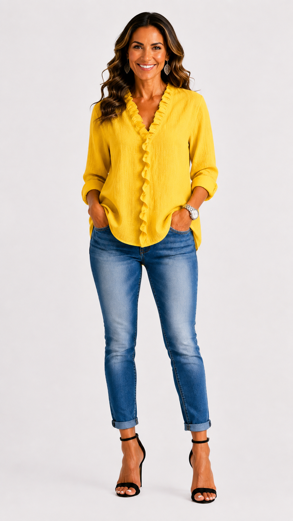 Beatrice | Blusa fruncida de cuello en V