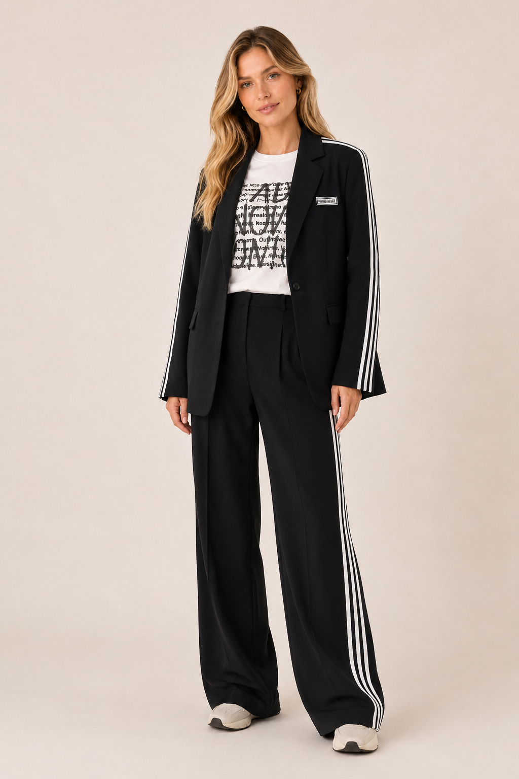 Conjunto Deportivo de Sastrería con Blazer y Pantalón Palazzo – Berlim
