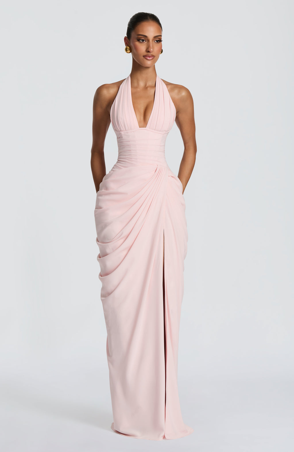 Vestido Largo con Corsé y Abertura – Mireya