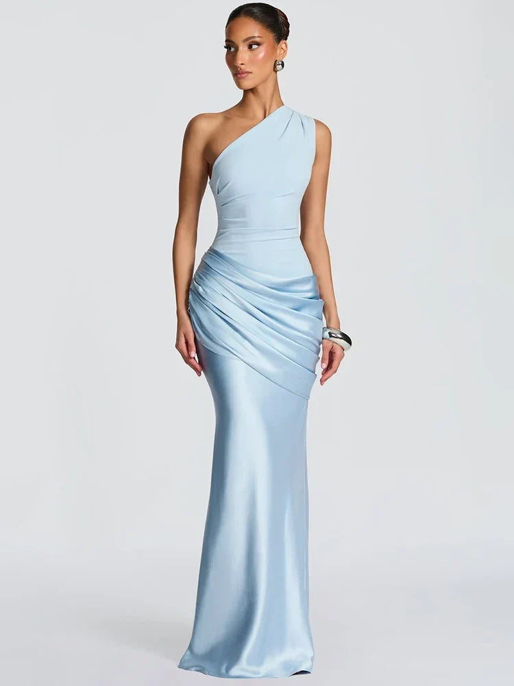 Vestido Largo Sirena en Satén – Azura