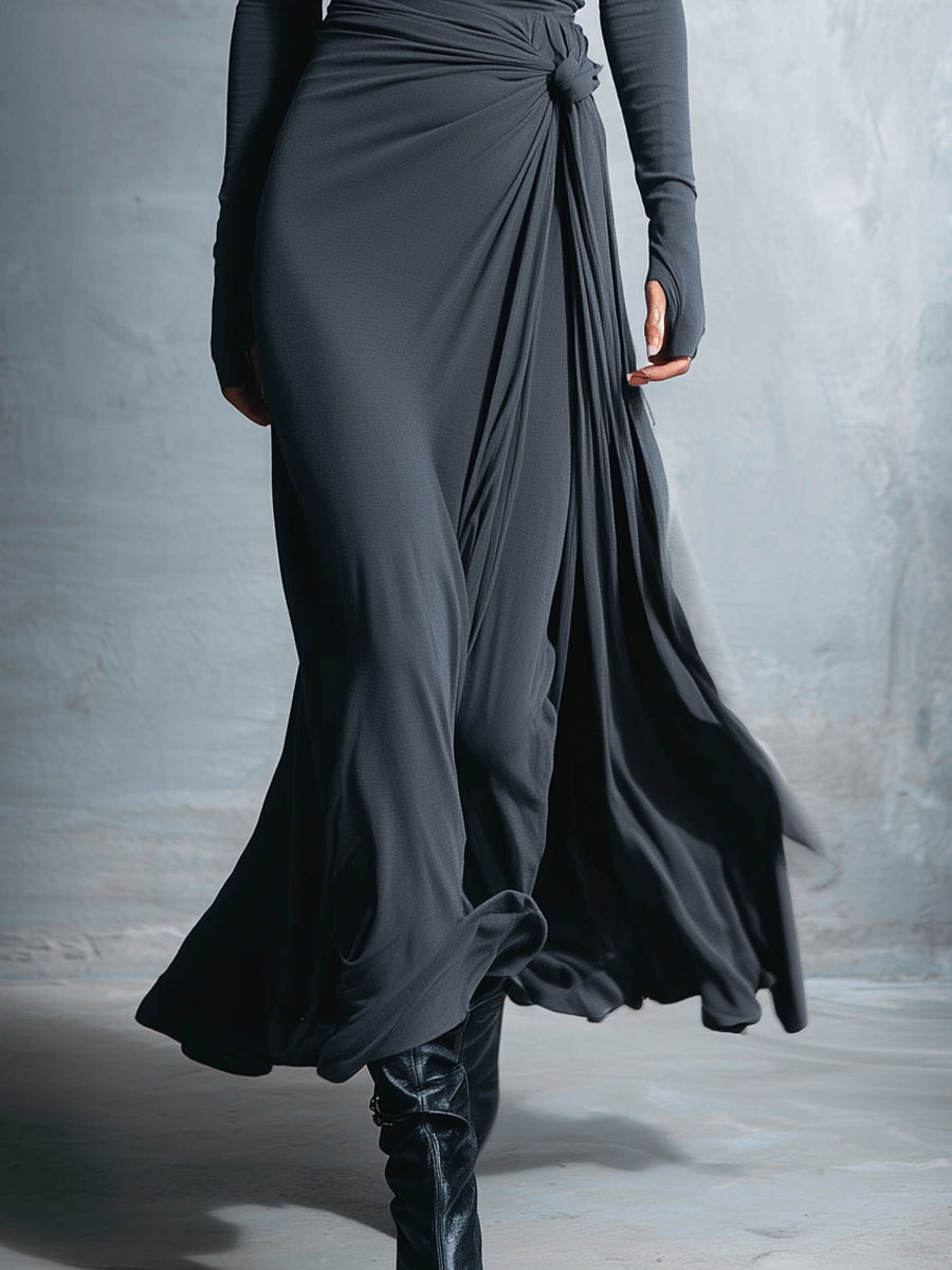 Vittoria · Vestido largo con nudo lateral