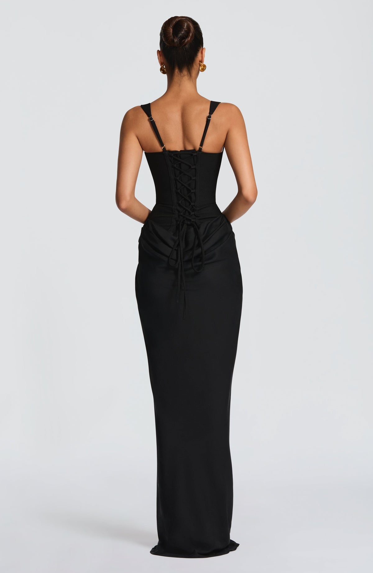 Vestido Largo con Corsé Estructurado y Escote Cuadrado – Mia