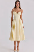 Vestido Midi Evasé con Escote Corazón - Amalfi
