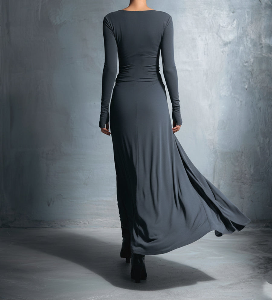 Vittoria · Vestido largo con nudo lateral