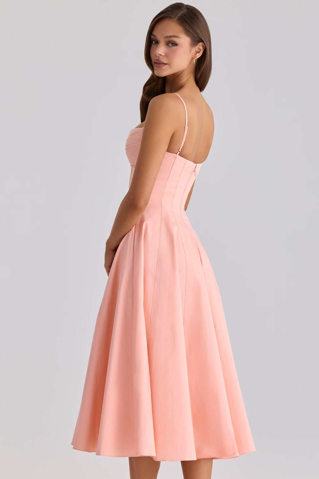 Vestido Midi Evasé con Escote Corazón - Amalfi