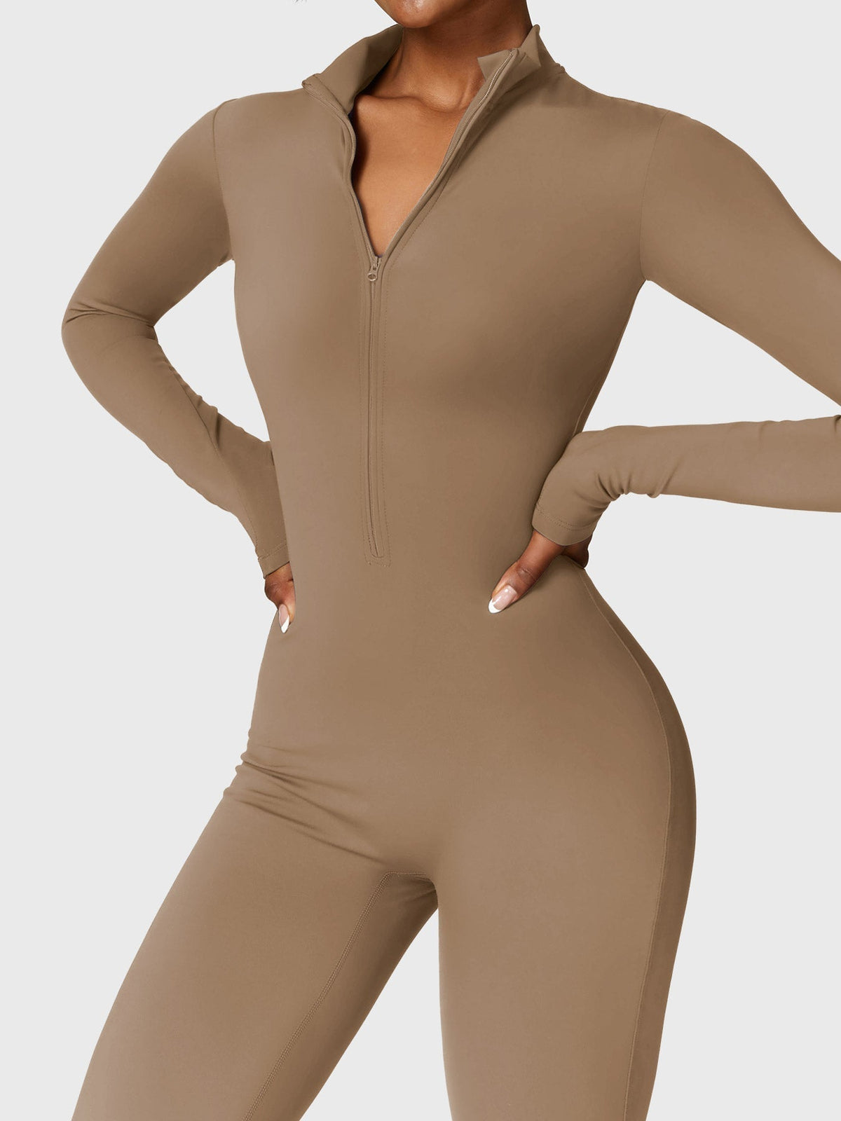 Mono Femenino Térmico Largo Afelpado con Cremallera – Aspen