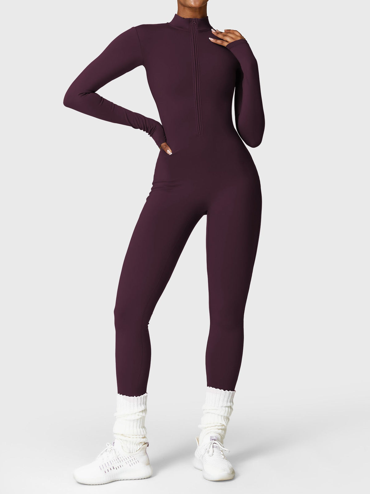 Mono Femenino Térmico Largo Afelpado con Cremallera – Aspen