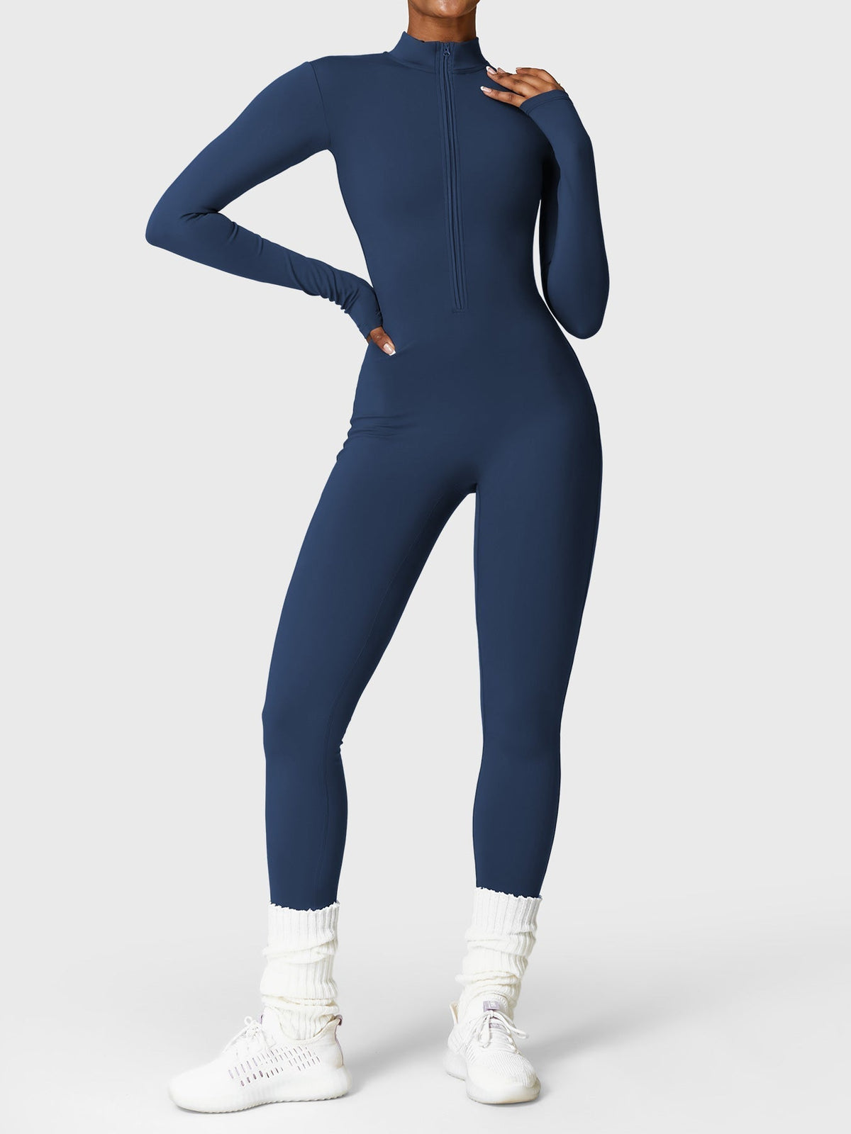 Mono Femenino Térmico Largo Afelpado con Cremallera – Aspen